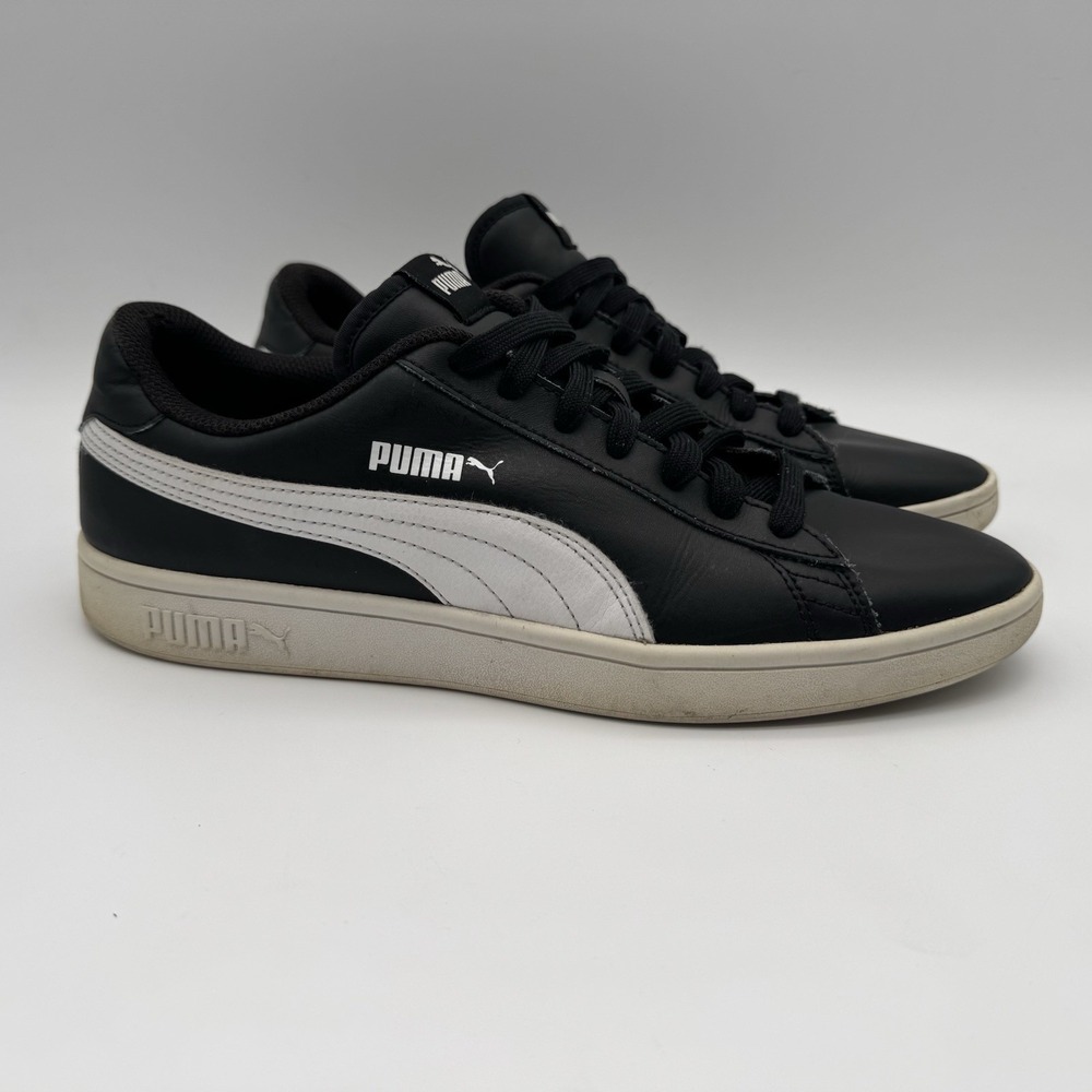 Puma Smash‎ v2 Mens Size 10 Black White Sneakers